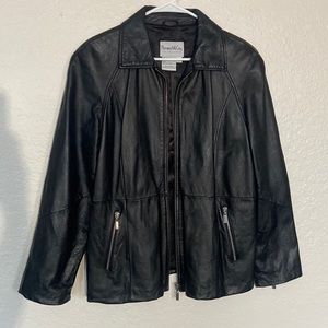 Pamela McCoy Women's Black Leather Jacket Size Large